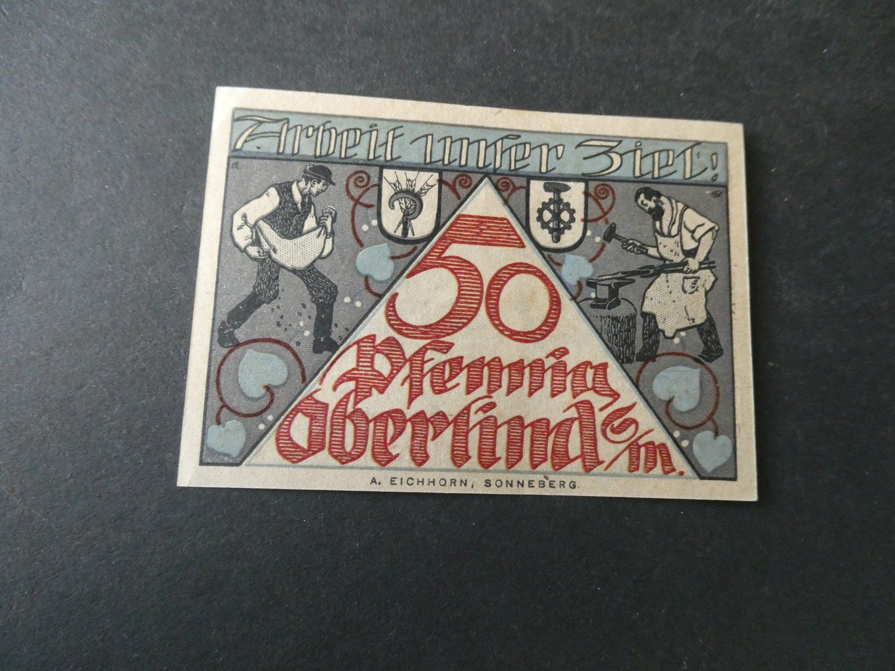 Banknoten: Dt. Reich, Oberlind  -  Notgeldschein – Gebraucht aus Hinterforst von Rohusri