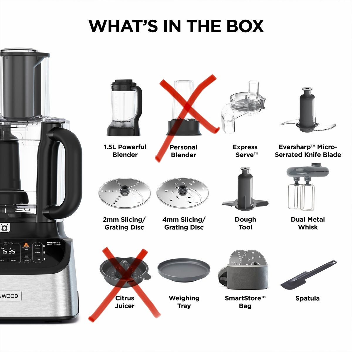 Kenwood Elettrodomestici da cucina: Kenwood MultiPro OneTouch Food Processor mit Waage – Usato da Bern venduto da June_14 1