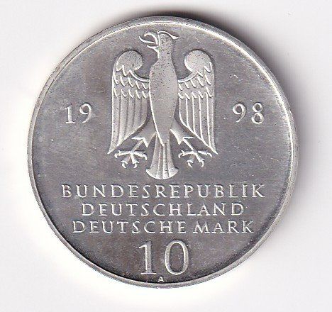 Alle Münzen: Deutschland 10 DM 1995 J  vorz – Gebraucht aus Neuchâtel von karlpierrino 1
