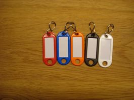 5 Schlüsselanhänger zum Beschriften