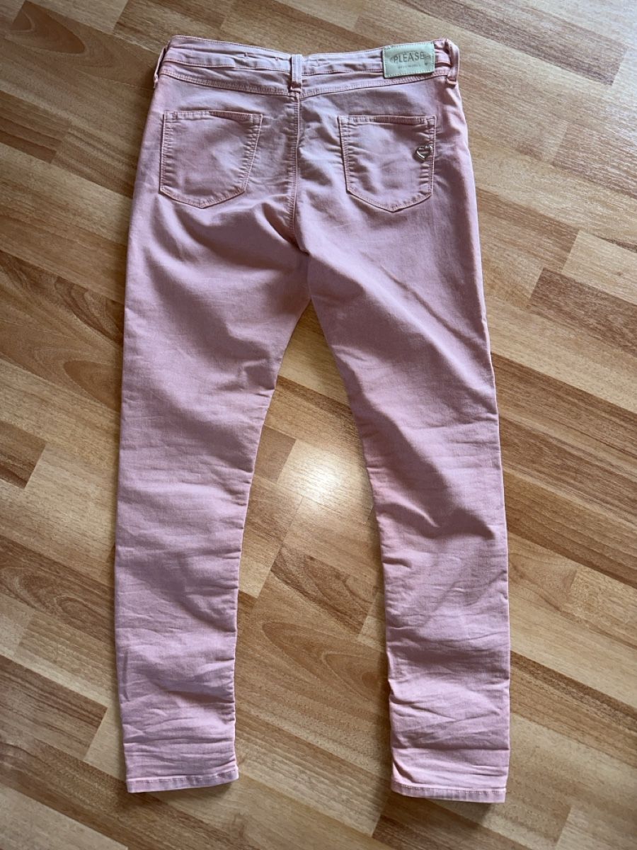 Please Jeans Jeans: Please Jeans, Gr. M, rosa einf. Bundweite ca. 36 cm – Usato da Wald AR venduto da sar_x867 2