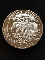 1 oz Silver Coin Somalia Elephant 2013