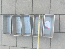 5 Backformen Brotformen Tost - formen ca 22 x 9 x H 6 cm (73