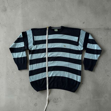 Herren Pullover Lacoste blau gestreift Grösse L