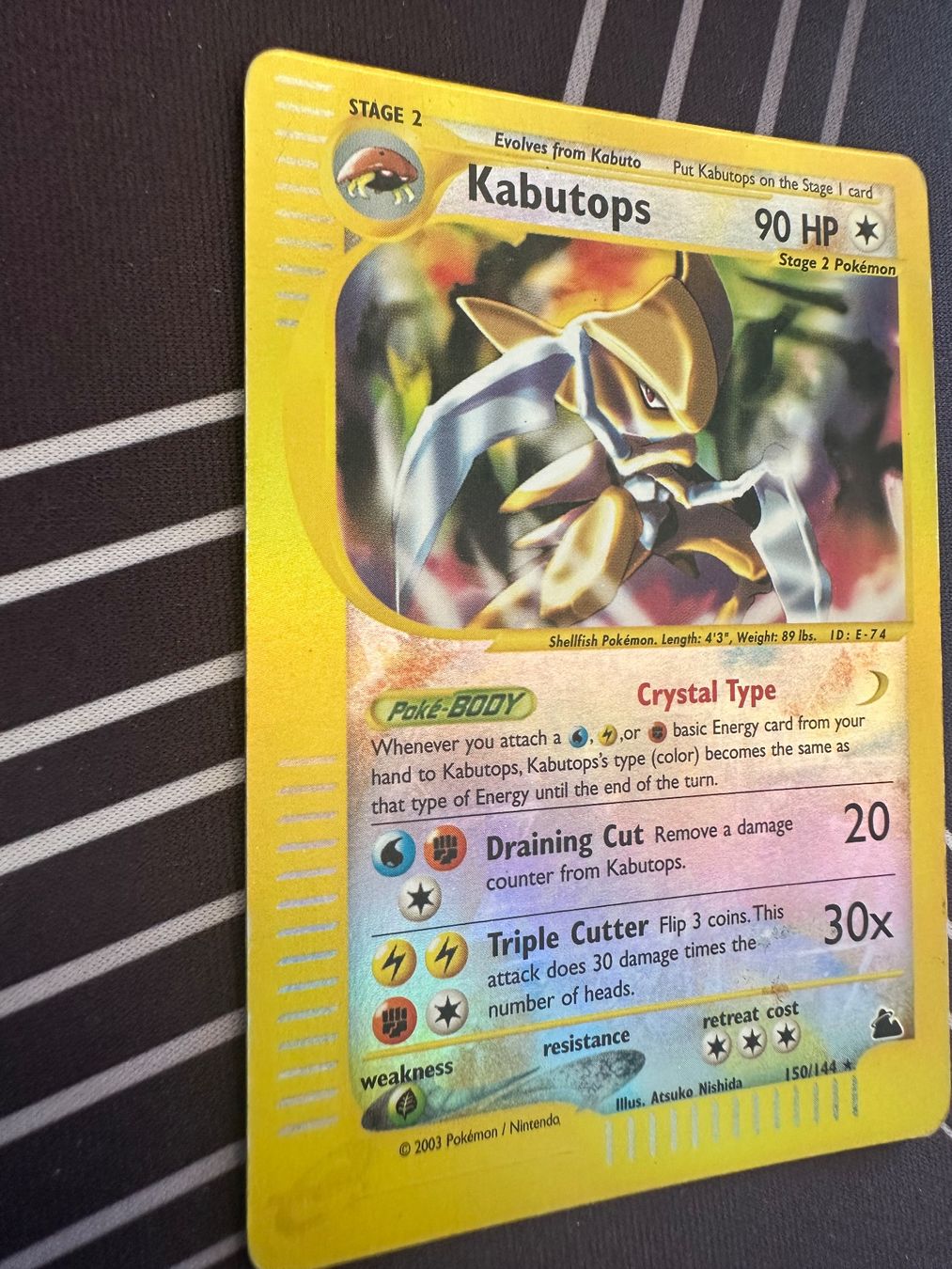 Pokémon Carte collezionabili: 2003 Kabutops 150/144 Skyridge Reverse Holo – Usato da Ascona venduto da Swissseller97 1