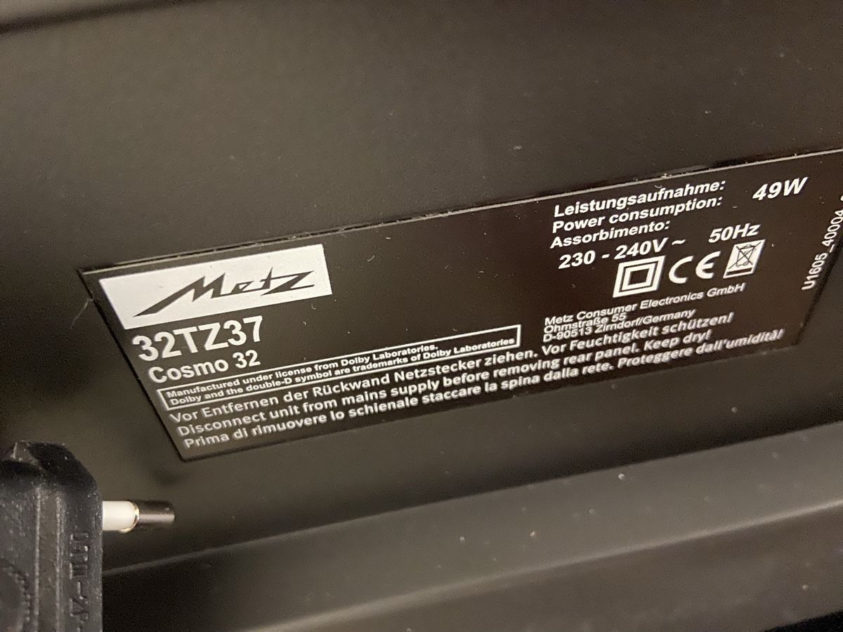 Televisori: Metz Cosmo 32" TV – Usato da Dietikon venduto da brocki-eyra 4
