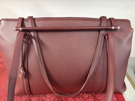 Cartier Handtasche Leder Bordeaux Damen Tasche guter Zustand