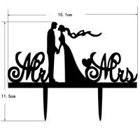 NEUER Torten Topper schwarz MR&MRS - Hochzeitstorte - 202310