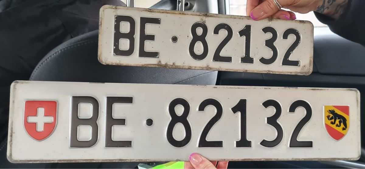 Insegne: Kontrollschild BE 82132 – Usato da Liebistorf venduto da Coyotes