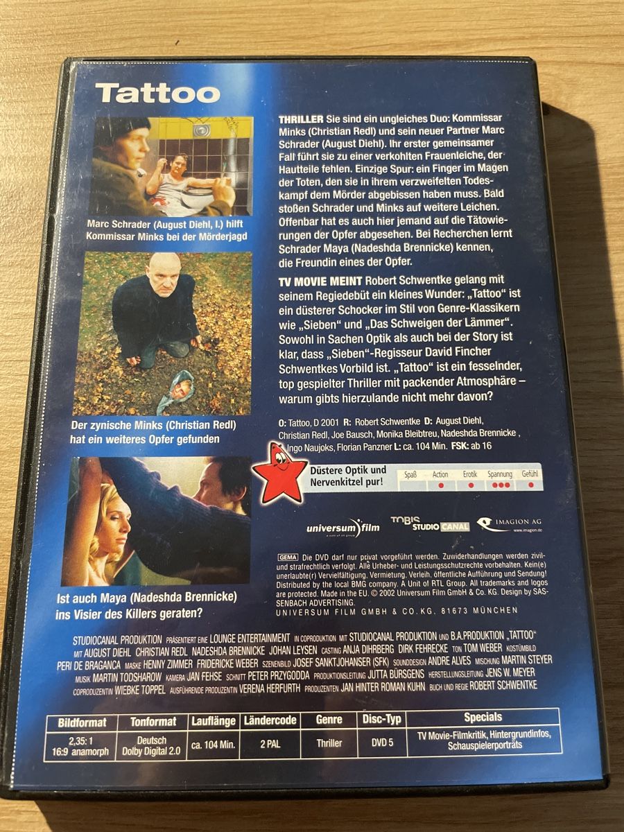 Tutti i DVDs: Tattoo – Usato da Sargans venduto da Didis 1