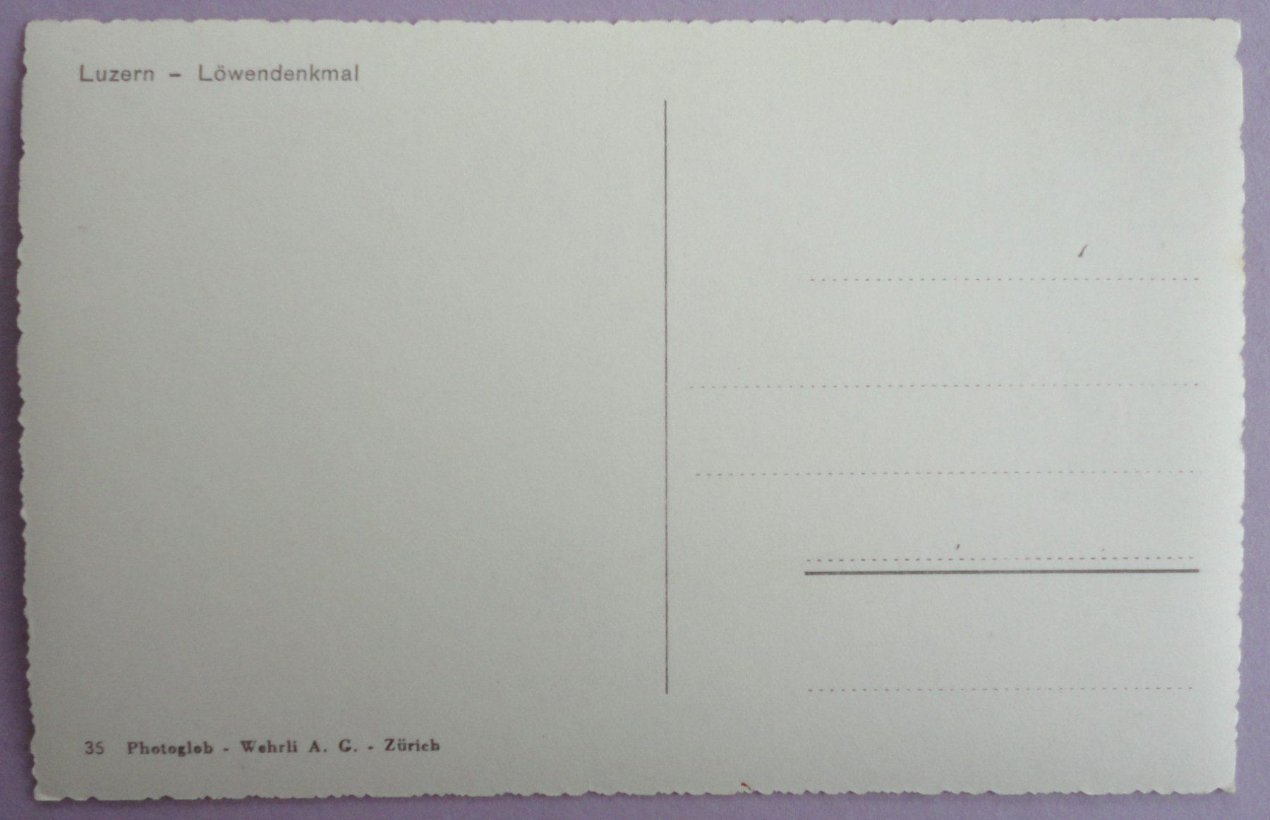 Cartoline postali: Luzern - Löwendenkmal – Usato da Fétigny venduto da Billy2miny 1