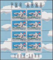 1988, FO49 (Pro Aero) Kleinbogen mit ET-Stempel, Kat: 20.-