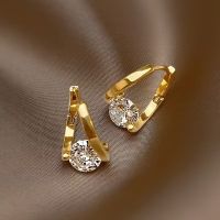 Elegante14k vergoldet Ohrringe mit Zirkonia-Stein für Damen!