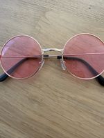 Sonnenbrille rund goldfarben rosa Gläser 70er/80er - wie neu