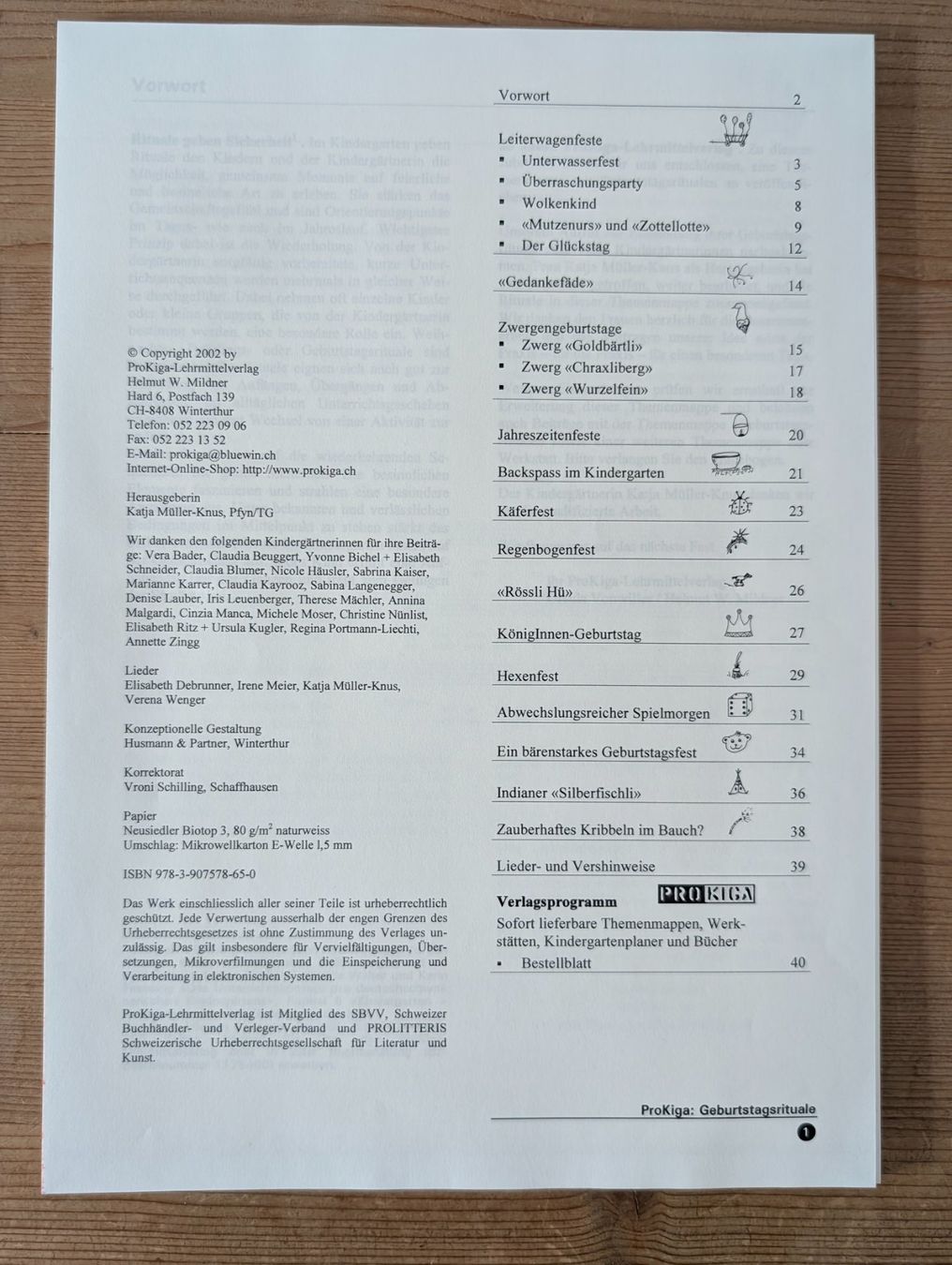 Riviste & Magazine: Prokiga: Geburtstagsrituale – Usato da Weite venduto da Nur63 1