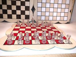Schachspiel mit Figuren