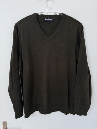 Barbour Herren Pullover cotton Dunkel Grun/oliv Gr L fit XL 