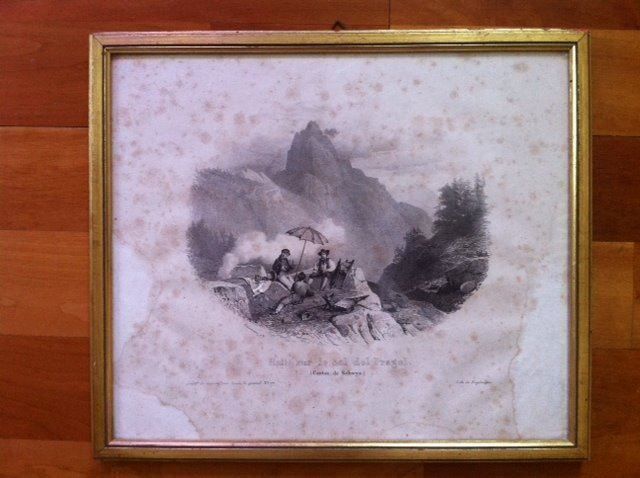 Incisioni: alter Stich vom Pragelpass – Usato da Einsiedeln venduto da artgallery59