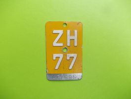 Velonummer / Mofanummer / Töfflinummer ZH 77