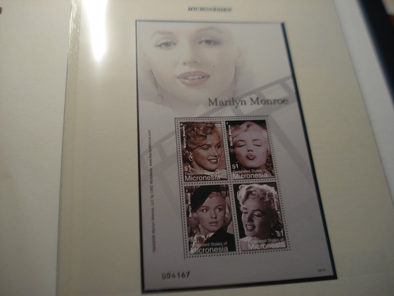 Tutti i francobolli: Micronesia um 2000, Block Marylin Monroe , ** – Usato da Niederwil AG venduto da morostahu