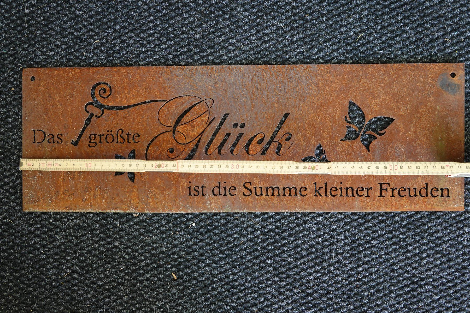 Ecriteaux: Rost: Schild Spruch "Das grösste Glück..." Gartendeko – Neuf (Voir description) à Jona par simongarden 3