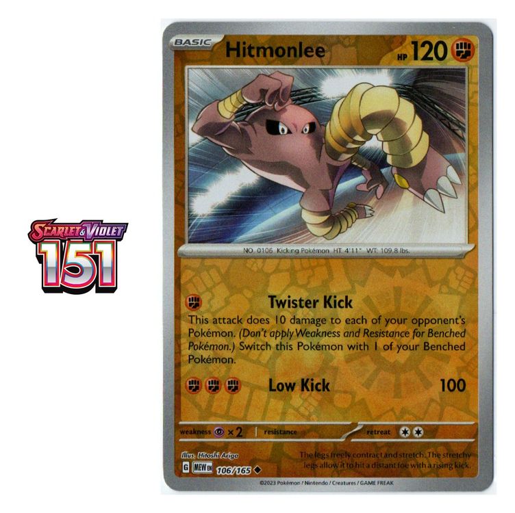 151 Hitmonlee Kicklee Reverse Holo 106/165 EN Kaufen auf Ricardo