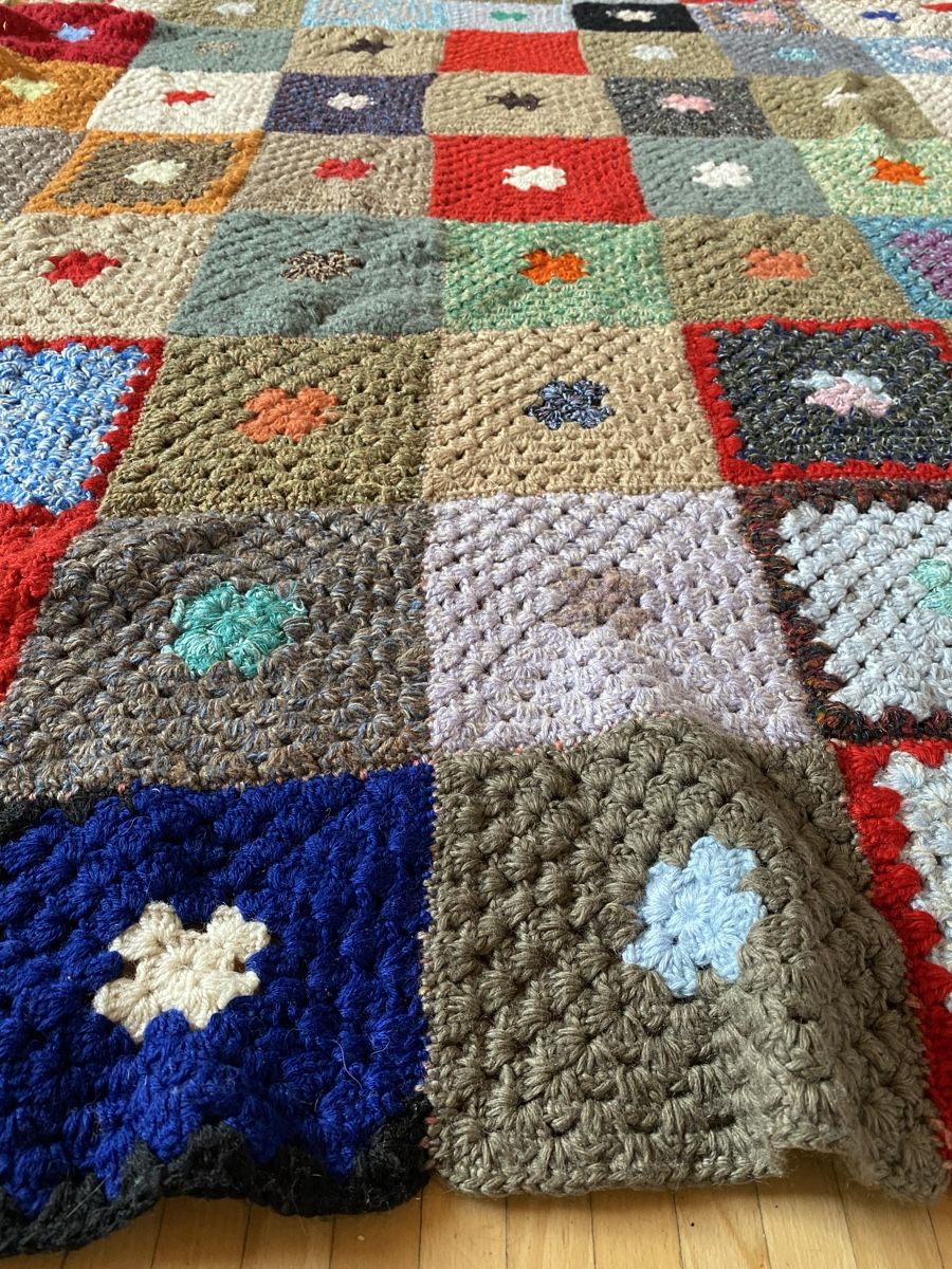 Couvertures: Granny Square Blanket multicolored crochet handmade – D'occasion à Nürensdorf par bit_2xml 1