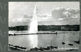 AK sw Genève GE La rade, le jet d’eau ≈ 1950