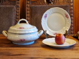Rosenthal Sanssouci 1930er Suppenterrine + 2 Teller