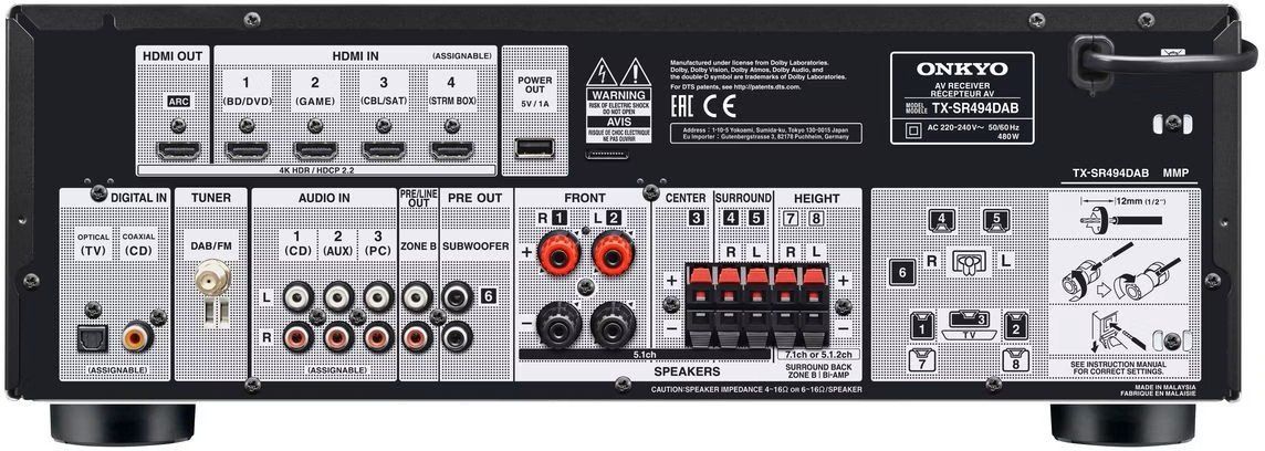 Onkyo Heimkino: Onkyo TX-SR494DAB+ – Gebraucht aus Céligny von Picvert 1