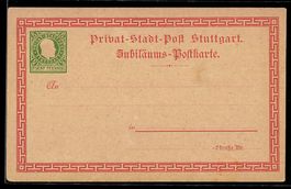 Stuttgart, Ganzsache der Privaten Stadtp