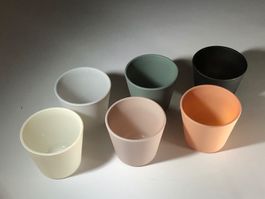6 Tröpfchen aus Glas in 6 Farben - ø 68mm / Höhe 60mm