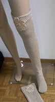 Overknees Stümpfe mit Blumenapplikation Grösse 39