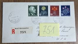 Top gelaufener Brief von 1947 nach USA