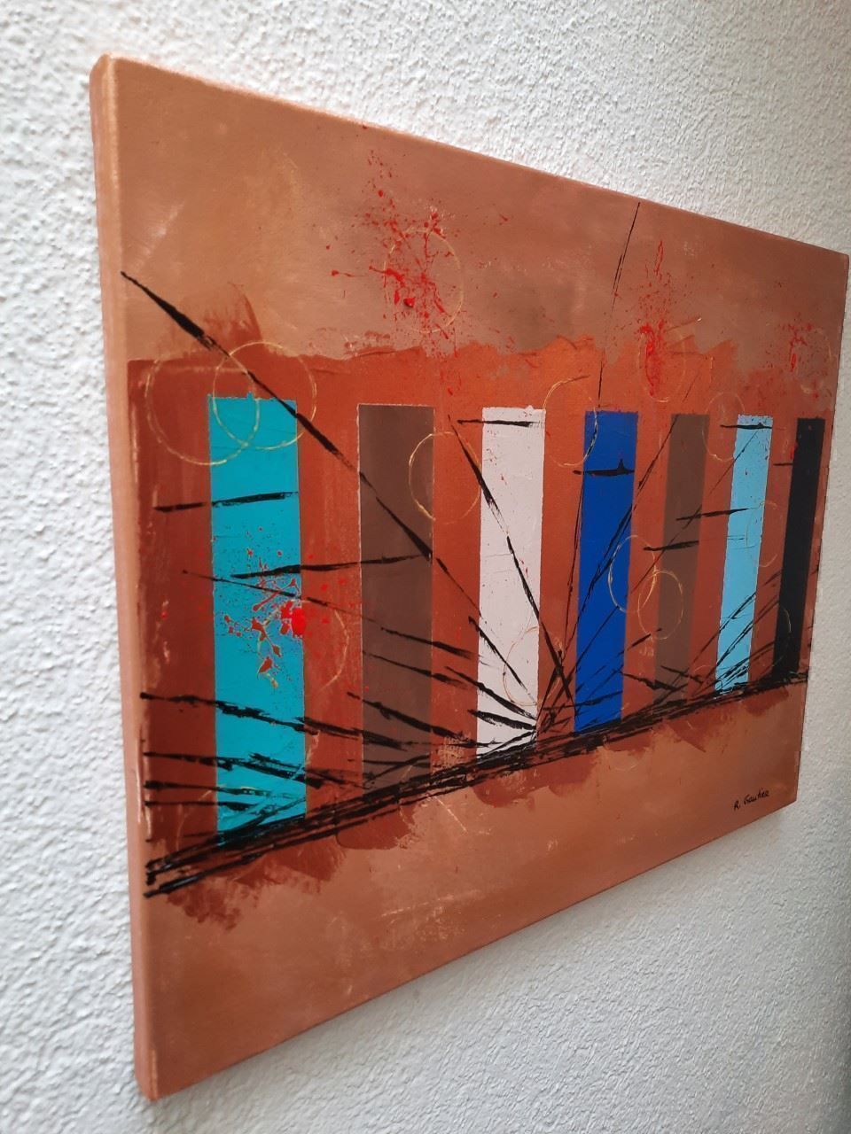 Tableaux: Tableau abstrait acrylique – Neuf (Voir description) à Biel/Bienne par Lionne72 1