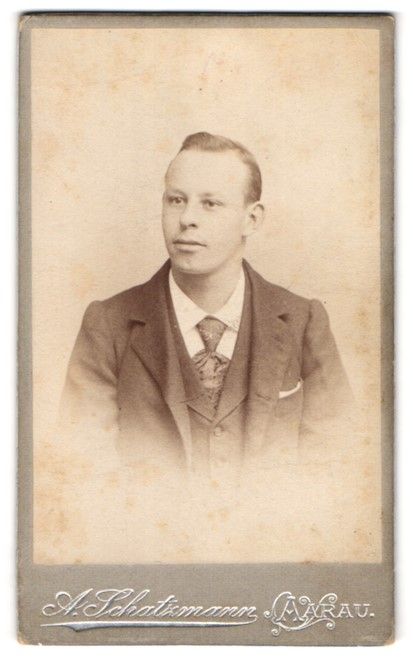 Fotografie & Manifesti: Fotografie A. Schatzmann, Aarau, Herr in – Usato da Berlin venduto da bartko-reher