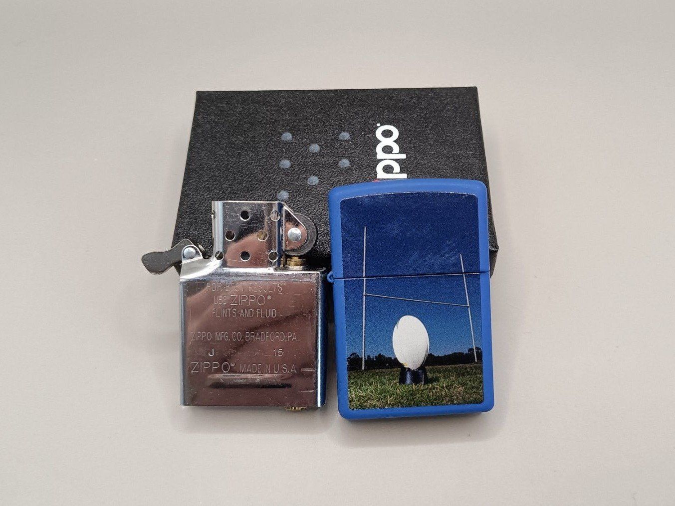 Zippo Feuerzeuge: Zippo rugby blue NEW box – Neu und originalverpackt aus Pampigny von Calypso06 2