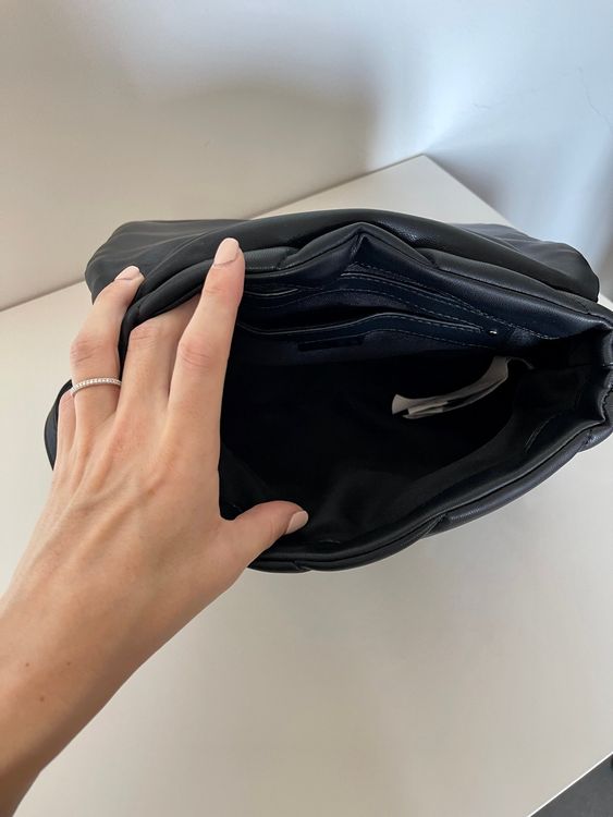 Brieftasche Zara Tasche Schwarz Mit Nieten Zara Handtasche Mit