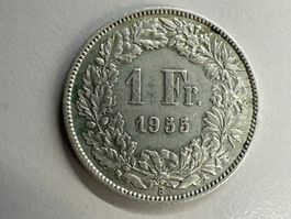 1Fr. Silber Schweiz 1955 ss