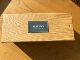 Champagne Krug leere Originalkiste Holz mit Magnetverschluss