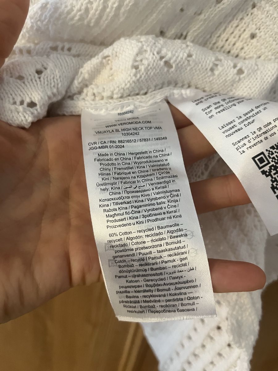 Top: AWARE Stricktop Oberteil Gr. S 60% Baumwolle Häckeltop – Usato da Zürich venduto da MrsWollishofen 4