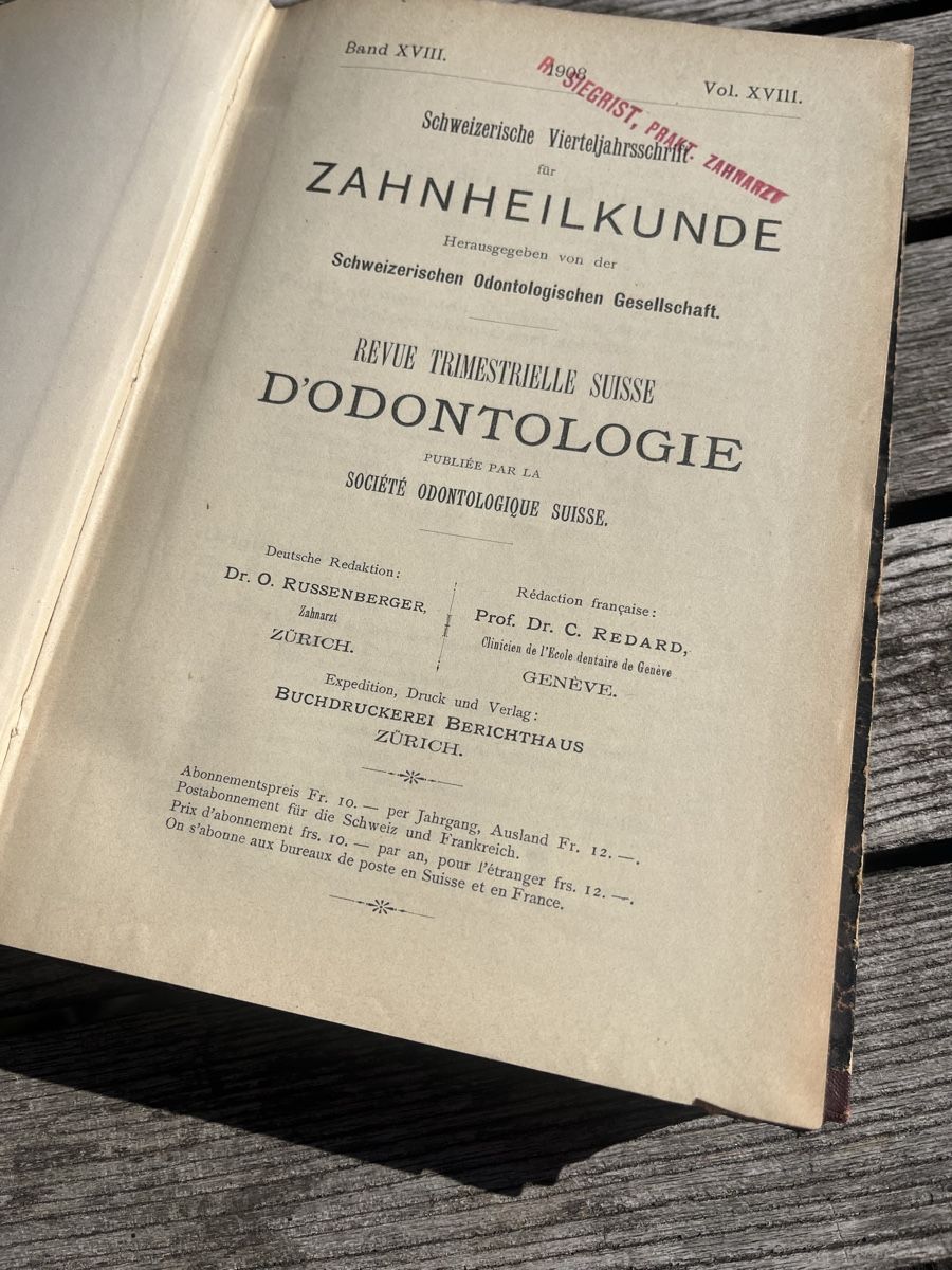Bücher: Antikes Buch Zahnheilkunde 1908 – Gebraucht aus Wiesenberg von swissantik 1