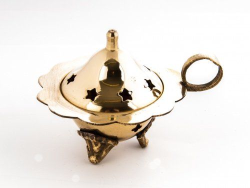 Tutte le decorazioni: Räuchergefäss - Lotus Messing – Nuovo e nell'imballaggio originale da Mauren venduto da Yeelen