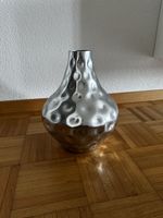 Elegante Deko-Vase, Silber-Optik, neuwertig, Top Zustand