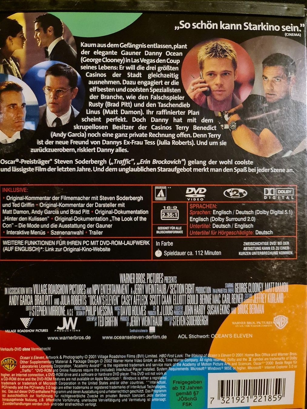 Tutti i DVDs: DVD Oceans eleven – Usato da Dintikon venduto da Vexi 1