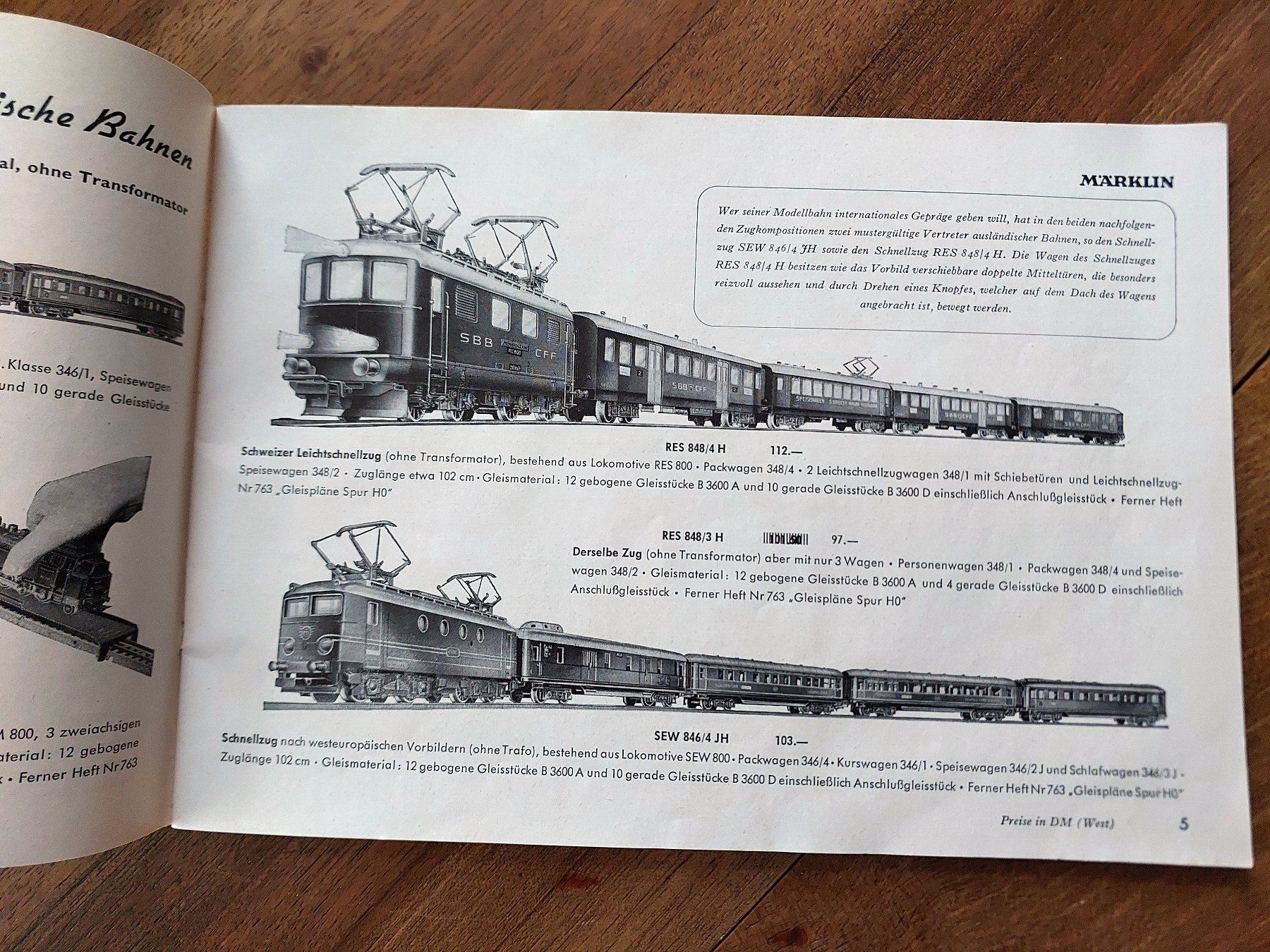 Riviste & Magazine: Märklin - Katalog D 1952 – Usato da Schönenwerd venduto da Steidi 3