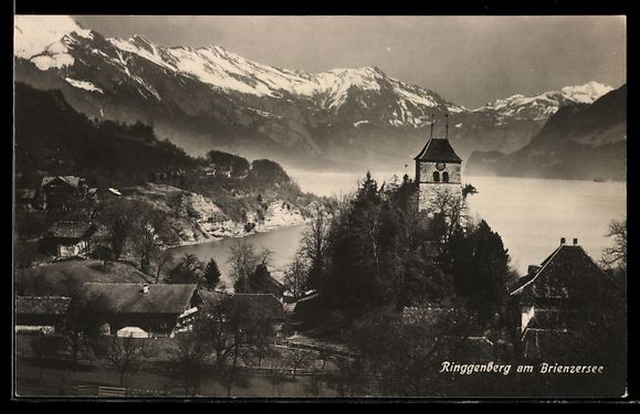 Cartoline postali: Ringgenberg am Brienzersee, Kirchturm un – Usato da Berlin venduto da bartko-reher