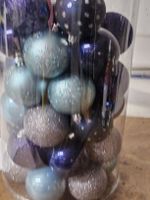 Weihnachtskugeln 38 erSet Blau Silber gemischt gebraucht