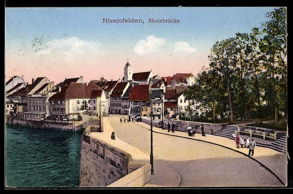 Ansichtskarten: AK Rheinfelden, Rheinbrücke – Gebraucht aus Berlin von bartko-reher
