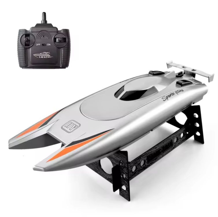 Bateau RC Rapide Rechargeable – Télécommande 2,4 GHz, Coque Stylée, Parfait Pour Piscine Et Lac (noir)